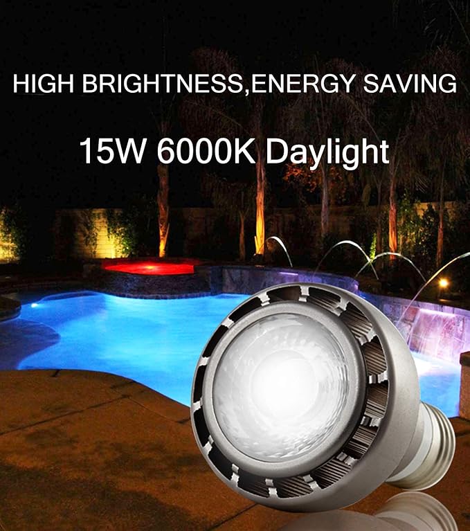 Foco LED para Spa 120V 15W 1500LM Blanco Frío 6000K E26 miniatura 4