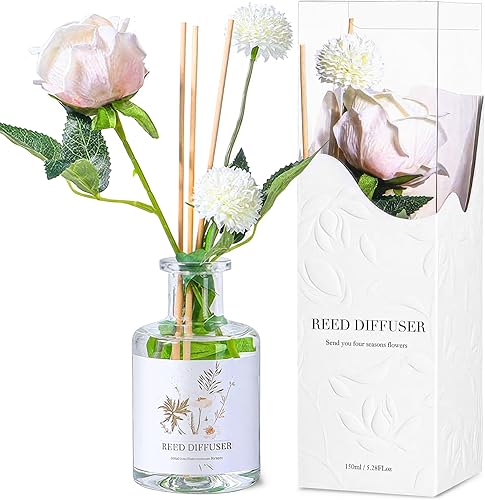 Miniatura 9 de XEPTLE Ambientador de habitación, difusor de varillas de flores falsas naturales con varillas de larga duración, fragancia perfumada para el hogar,