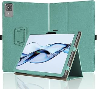 【NSFN】LUCA TM12E3W74-KV1H 専用ケース アイリスオーヤマ TM12E3W74-KV1H タブレット Android15 11.97インチ 2026初登場保護ケース 手持ちバンド付き 持ちやすい スタンド機能 多角度対応 持ち運び 耐衝撃 落下防止(グリーン)