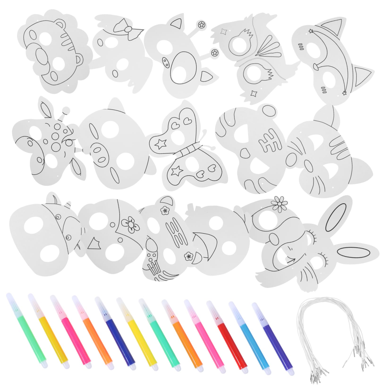 SHINEOFI Papiermaske Party Maskerademasken Für Über Nacht Halloween Damen Basteln Für Bastelsets Für Weiße Maskerademaske Leere Masken Zum Dekorieren