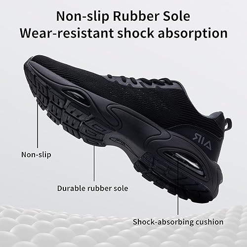 Miniatura 3 de JARLIF Tenis deportivos acolchados para hombre, cómodos, de apoyo, para gimnasio, correr, talla 7-13