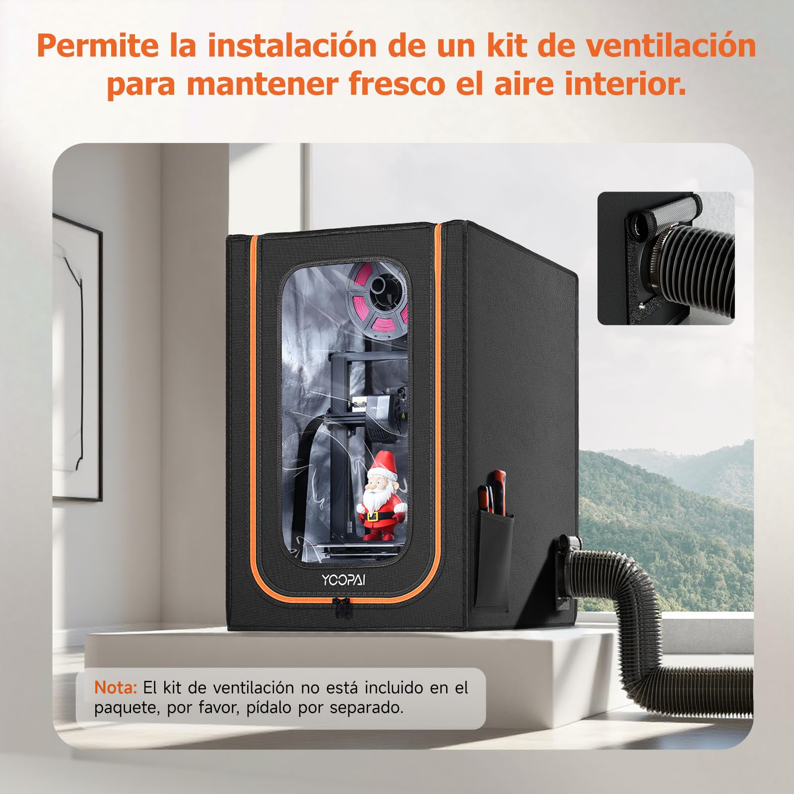 YOOPAI Carcasa Funda Impresora 3D con Sistema de iluminación para Creality Ender 3/ Ender 3 V2/ Ender 3 Pro/Anycubic/Elegoo Impresora 3D, Temperatura Constante Caja de Impresora 3D 550 * 650 * 780 mm