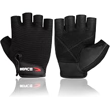 BEACE Weight Lifting Gym Gloves with Anti-Slip Leather Palm for Workout Exercise Training Fitness and Bodybuilding for Men & Women