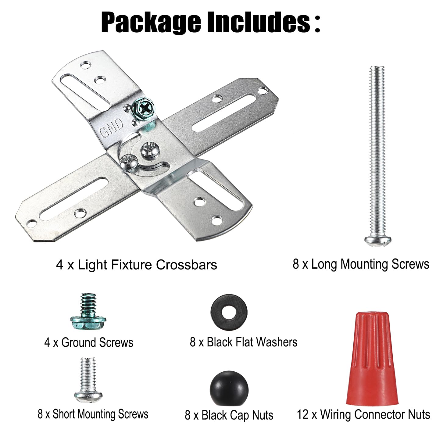 OwnMy 4PCS Rotatable Light Fixture Mounting Brackets Ceiling Fan Brackets — Amazon image 2