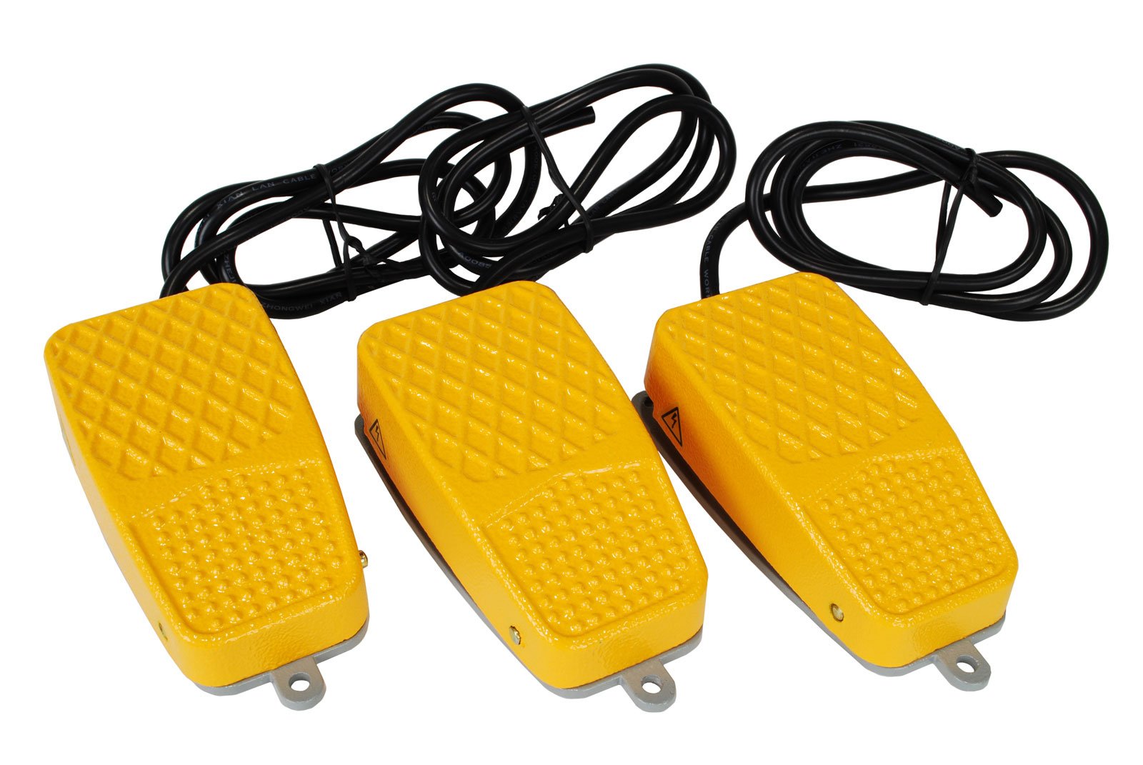 TEMCo Aluminum Foot Switch 3 Qty - 10A SPDT NO NC Electric Power Pedal Momentary CNC 5 Year Warranty