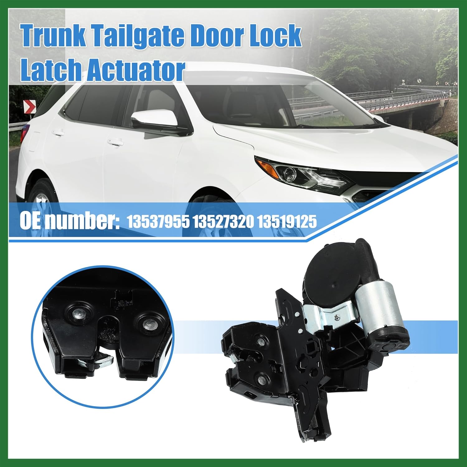 Motoforti Car Rear Trunk Latch Actuator Motor for Chevy Suburban Tahoe Equinox Traverse for GMC Yukon Acadia Terrain for Cadillac XT5 XT4 Regal Hatch Tailgate Lock 13527320 13519125