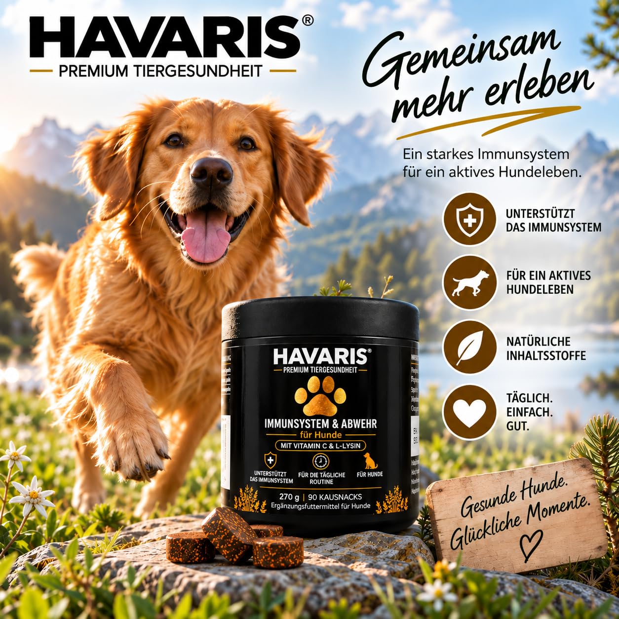 2er-Set für Hunde – Immunsystem & Abwehr + Haut & Fell – 2 x 90 Kausnacks