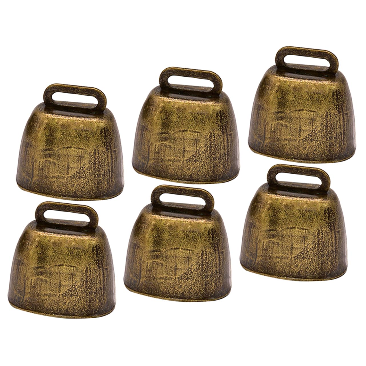FONDOTIN Livestock Bells 6pcs Anti-Lost Bells for Cattle Horse Sheep Pet Supplies Farming Decorations