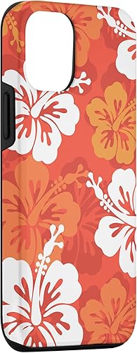 Miniatura 3 de Funda para iPhone 1212 Pro Naranja Hibiscus Y2K Tropical Floral Hawaiian Flowers Pattern Case