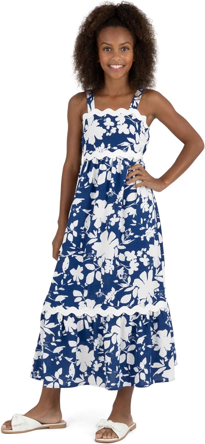 Speechless Girls Sleeveless Flounce Hem Maxi Dress