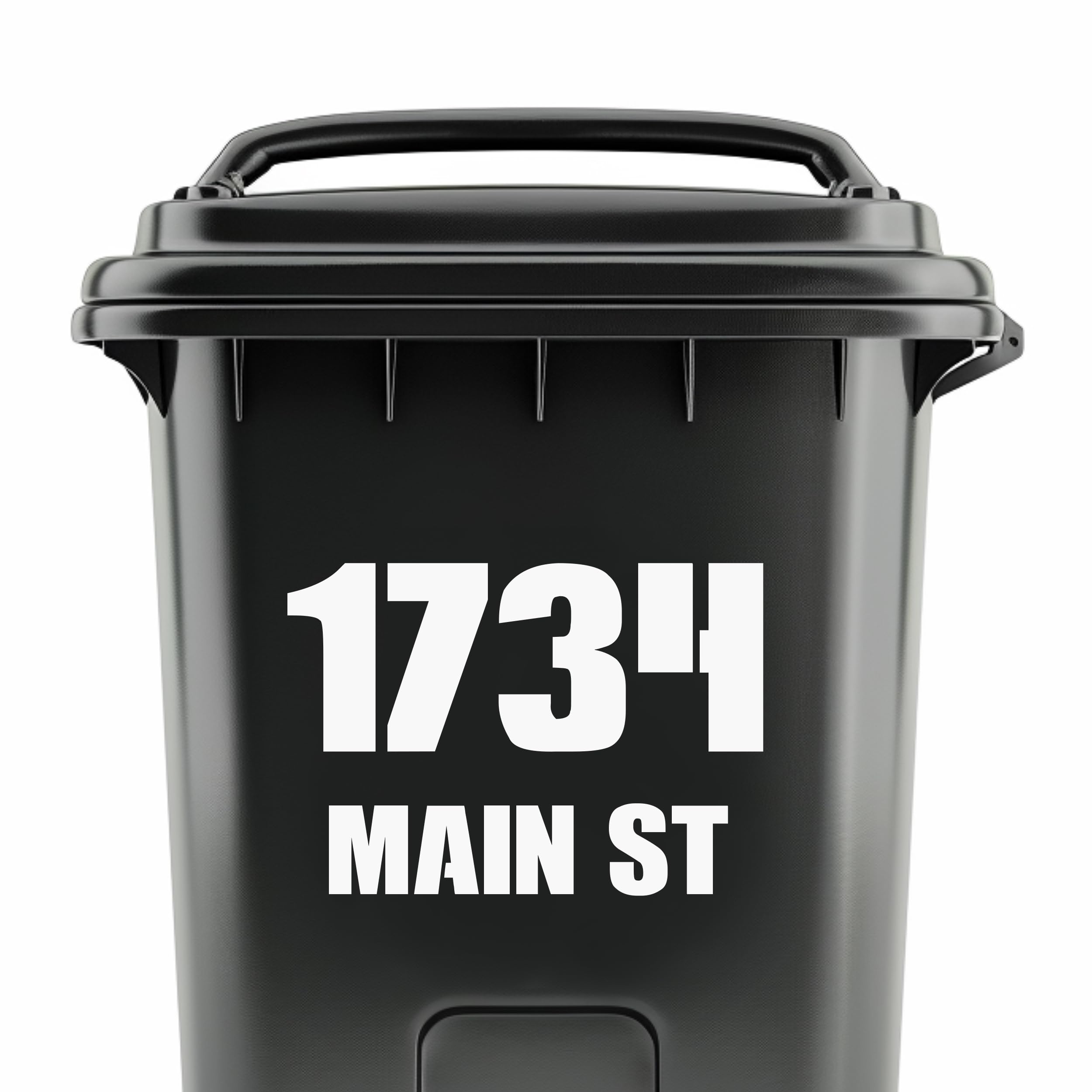 Waterproof Trash Can Numbers Stickers - Custom Garbage Can Marker for House Address - Durable Outdoor Trash Sticker - Easy-to-Apply Vinyl Decal for Clear Bin Identification