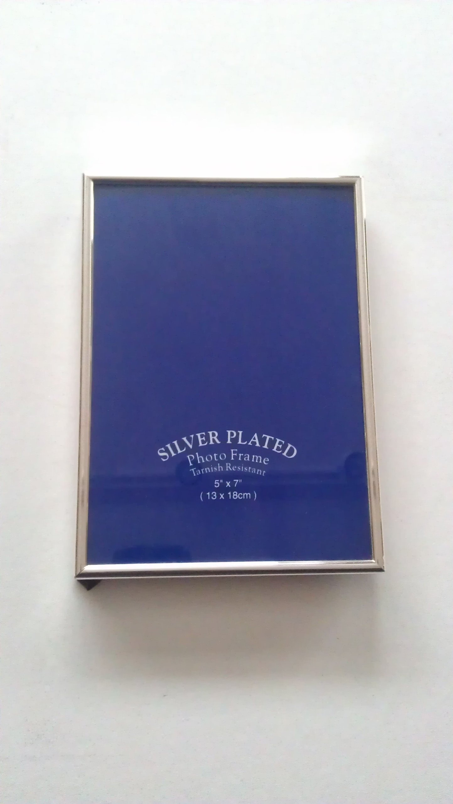 Thin Shiny Silver Plated Steel Photo/Picture Frame That Holds a 2.5x3.5 Picture/Photo