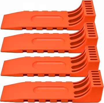 ORANGEE 4 Pack Interlocking Tire Skate for Tow Truck, Rollback Wrecker Truck Neon Orange Color
