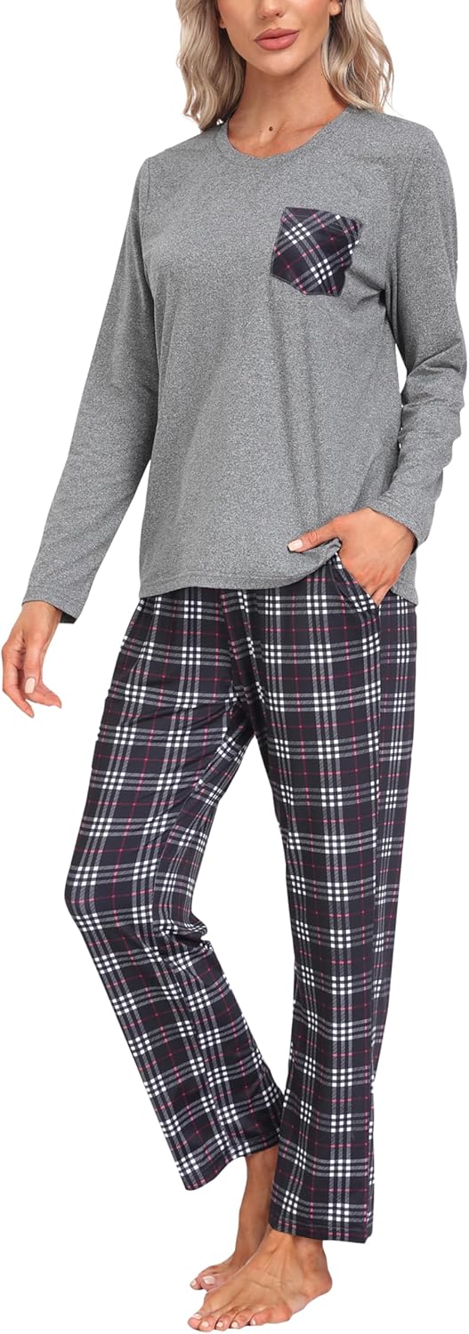 MoFiz Women's Pajama sets Long Sleeve Sleepwear Soft Christmas Pajamas 2 Piece Loungewear Warm Pjs Sets for Winter Holiday - Image 2