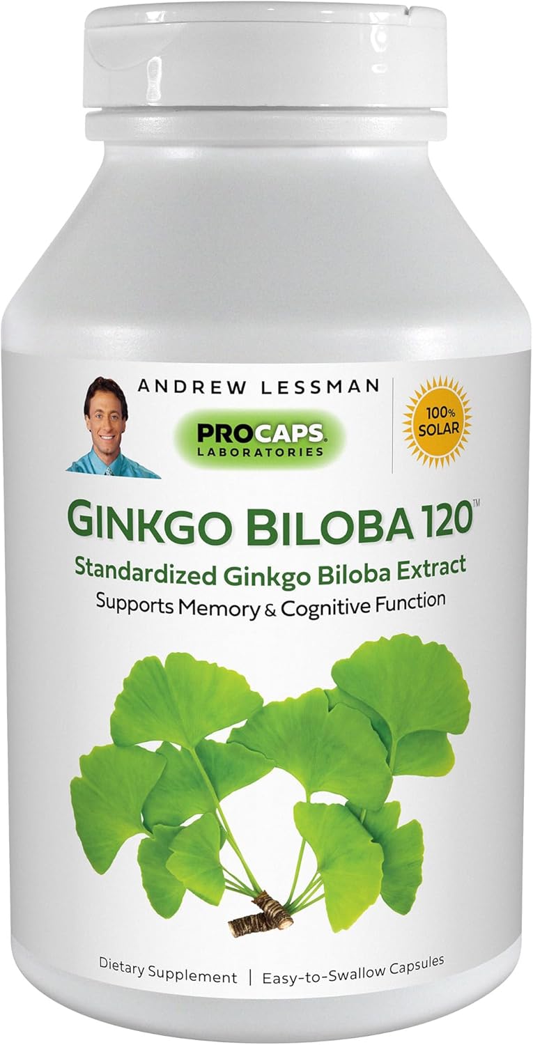 Andrew Lessman Ginkgo Biloba 12030 Capsules Standardized Extract to