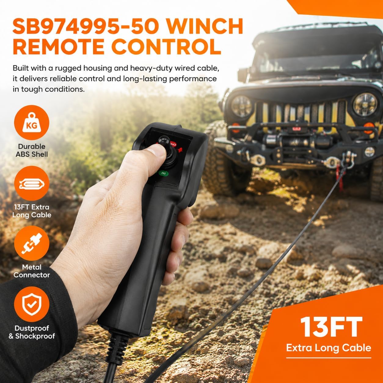 SB97495-50 Winch Remote Control for SmittyBilt XRC & X2O Gen2 Winches