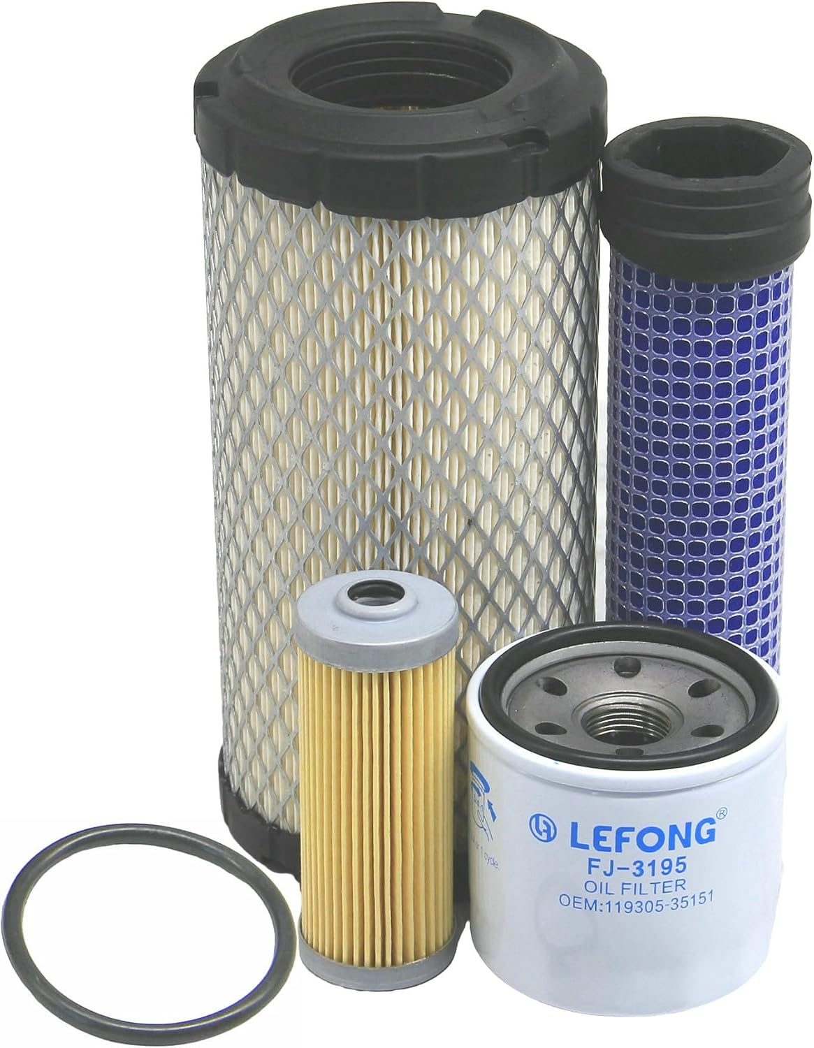 ST-1138 Filter Kit Replaces Air Outer M113621, Air Inner M123378, Oil Filter M806418, Fuel Filter MIU804763 Compatible with John Deere 855D XUV S4 4X4 Gator Utility Vehicle (4 Pcs)