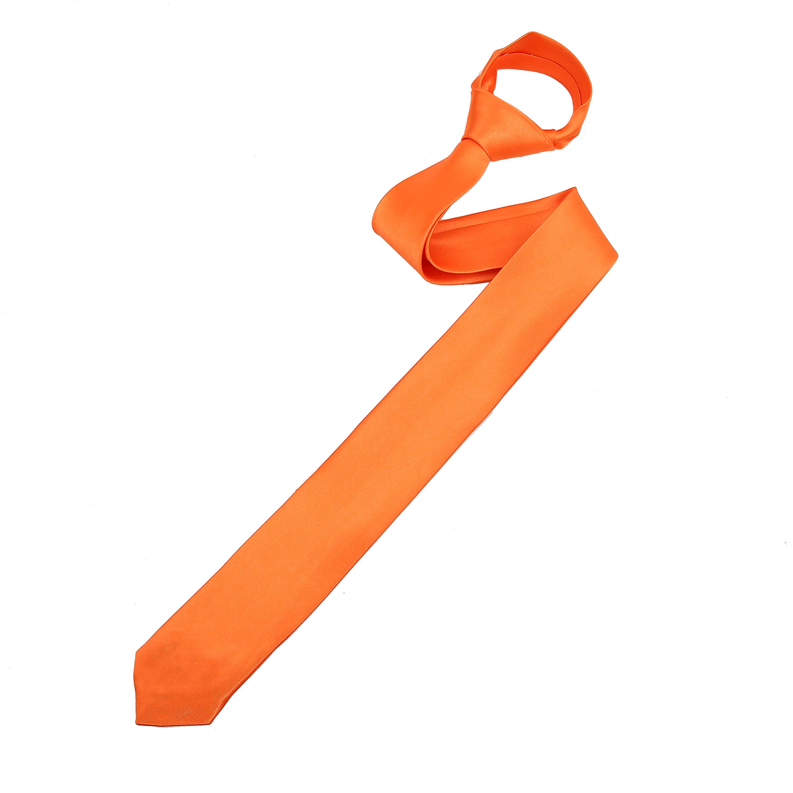 The Tie Company Men's Orange The Tie Co™ Slim 4.5Cm Plain Satin Tie (Orange)