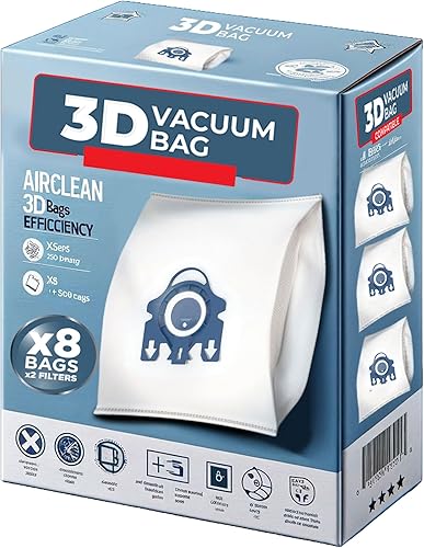 5-Star GN - Bolsas para aspiradora 3D compatibles con Miele Classic C1, Complete C1, Complete C2, Complete C3, S227S240, S270, S400, S2, S5, S8