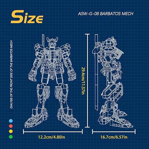 Miniatura 5 de Sayotoo Barbatos - Kit de construcción de 4 forma juego de bloques de construcción de figuras de acción de Barbatos, serie coleccionista, 2022 (900