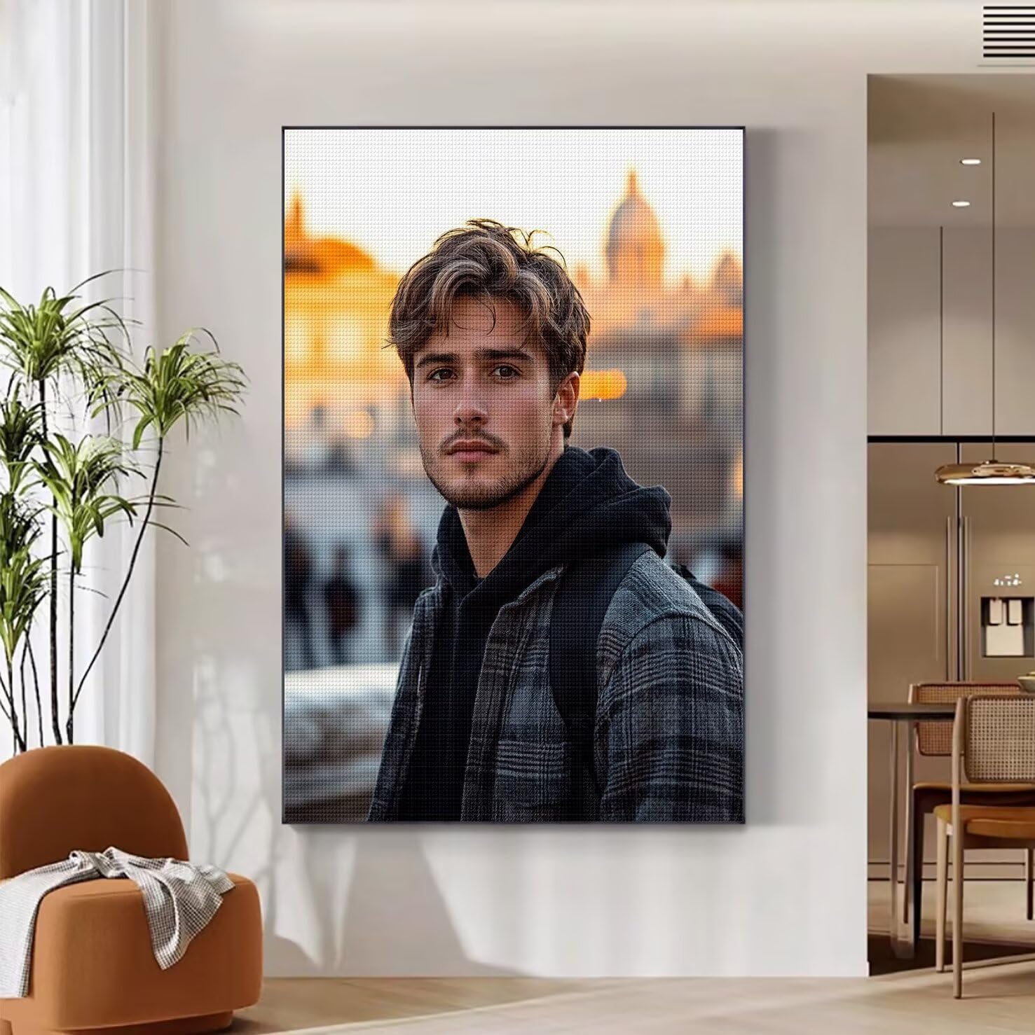 Spersonalizowane zestawy do sztuki diamentowej dla dorosłych, zestaw do malowania diamentami 60 x 140 cm, 5D, pełne wiercenie, mozaika, cekiny, spersonalizowane zdjęcie, unikalne prezenty do dekoracji
