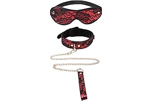 Captivating Lace Collar with Lead & Blindfold: Enhance Your Play