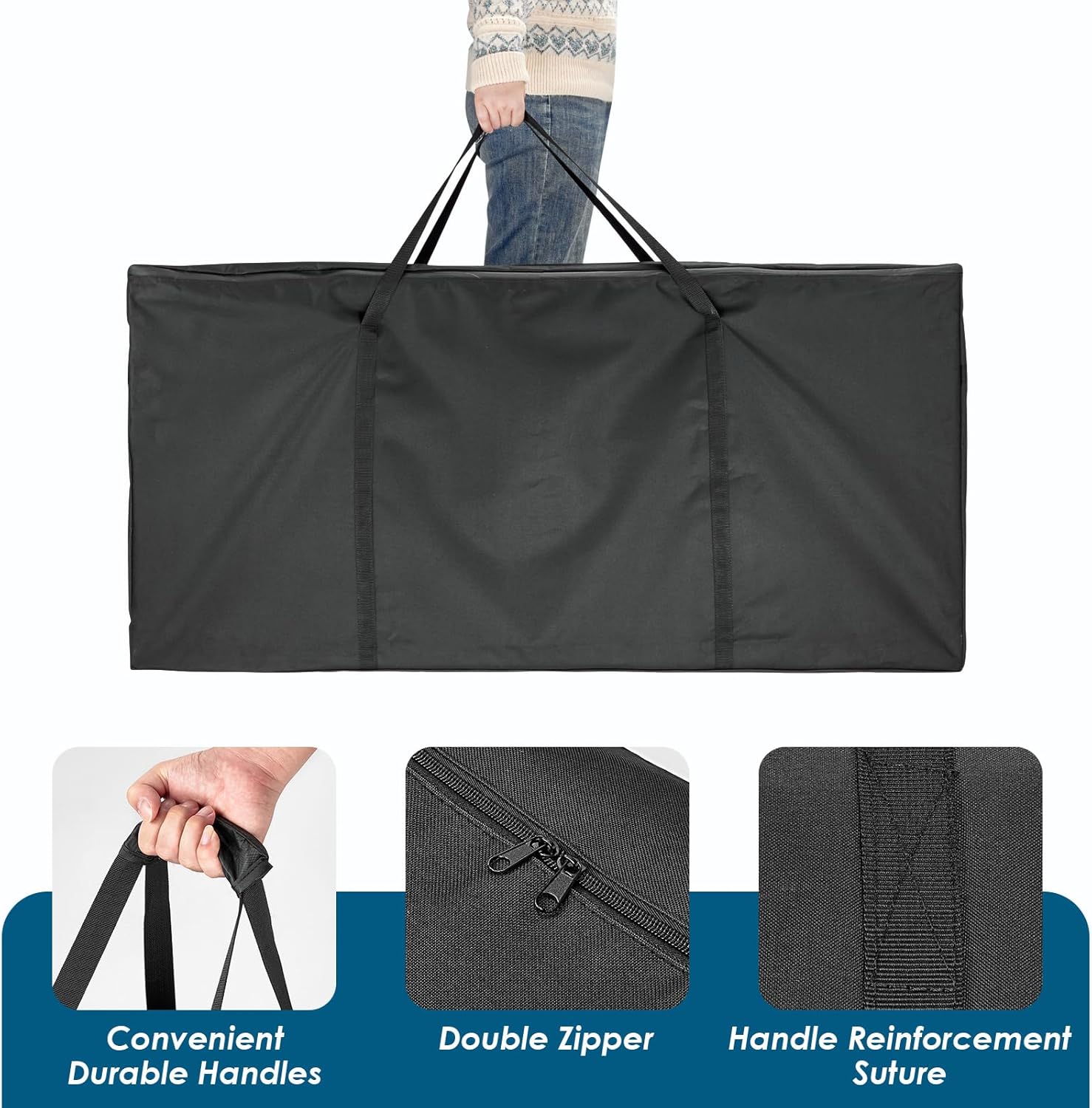 DJ Booth Carrying Bag, Waterproof Heavy Duty DJ Facade Carry Bag for Portable Stage, Art Portfolio, DJ Gig Bag & Travel Bag-47 L x 5" W x 22.5" H(Bag Only)