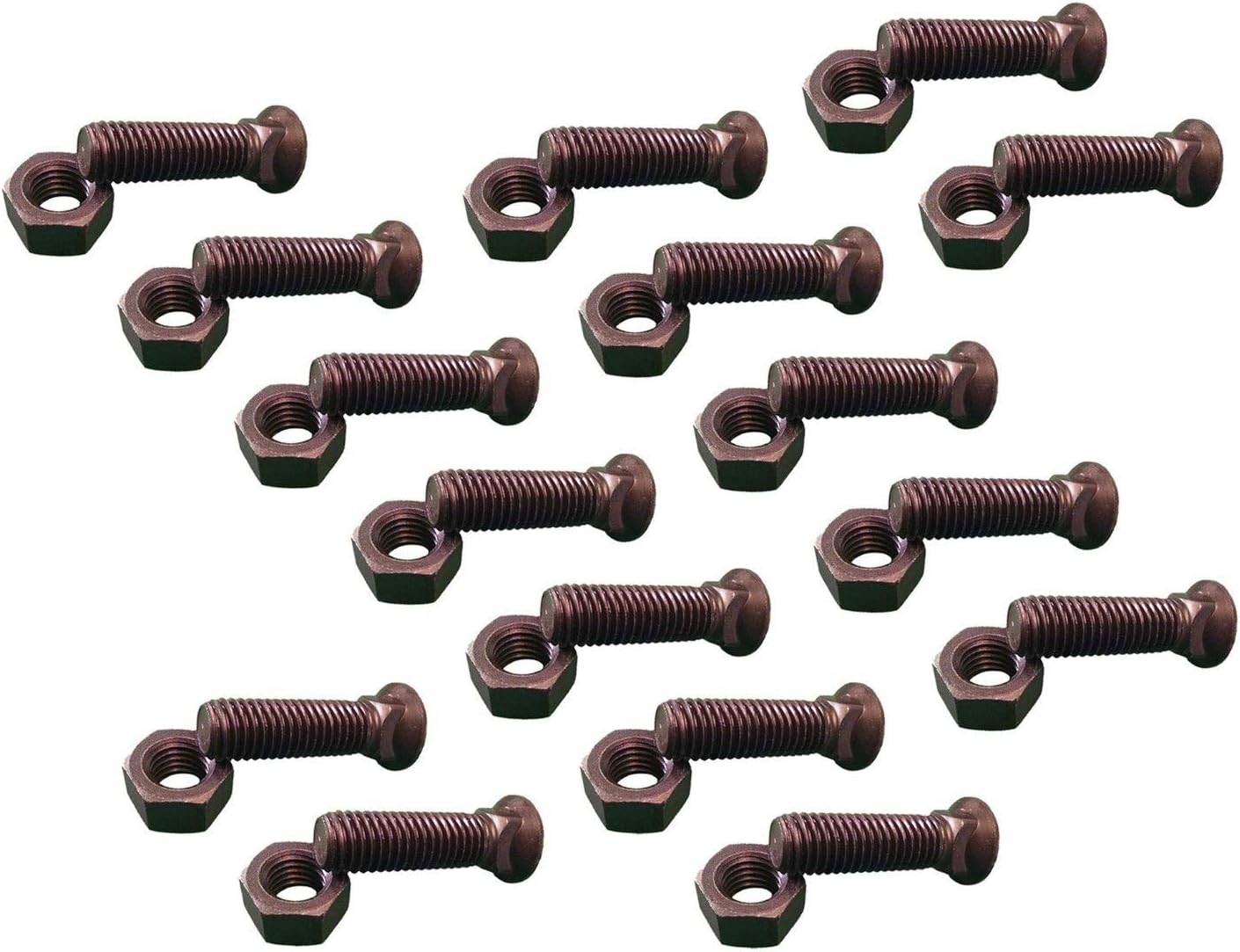 16 - Plow Bolt & Nut for Blades/Cutting Edge, 5/8-11x2 1/4 - Grade 8, Dome Head