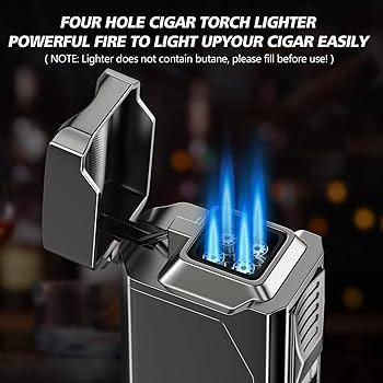 Amazon.co.jp: Tesonway シガートーチライター 4ジェット炎 シガー