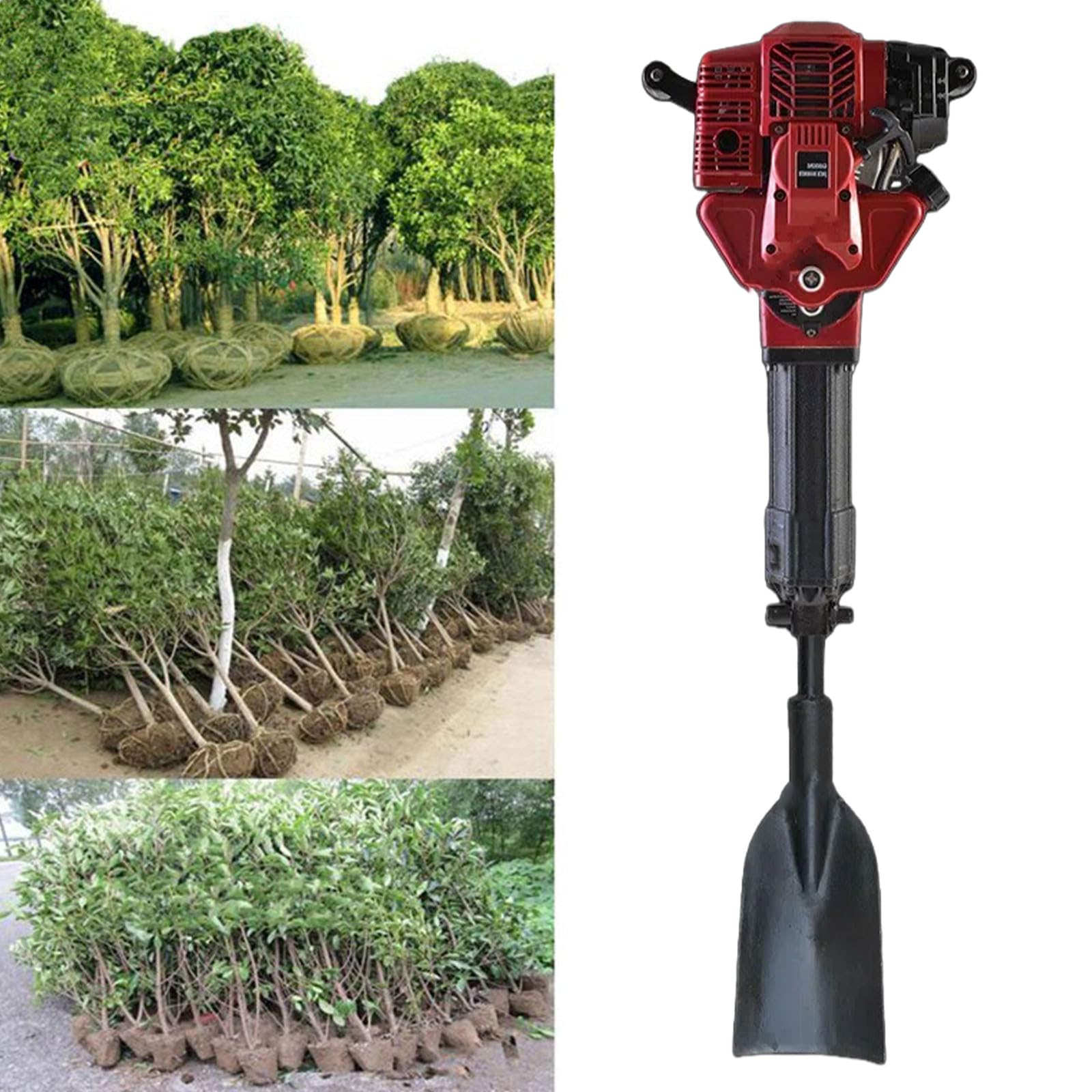 Equipo de jardinería portátil para trasplante de árboles, trabajo de suelo, mango ergonómico, herramienta de jardinería portátil para aplicaciones agrícolas