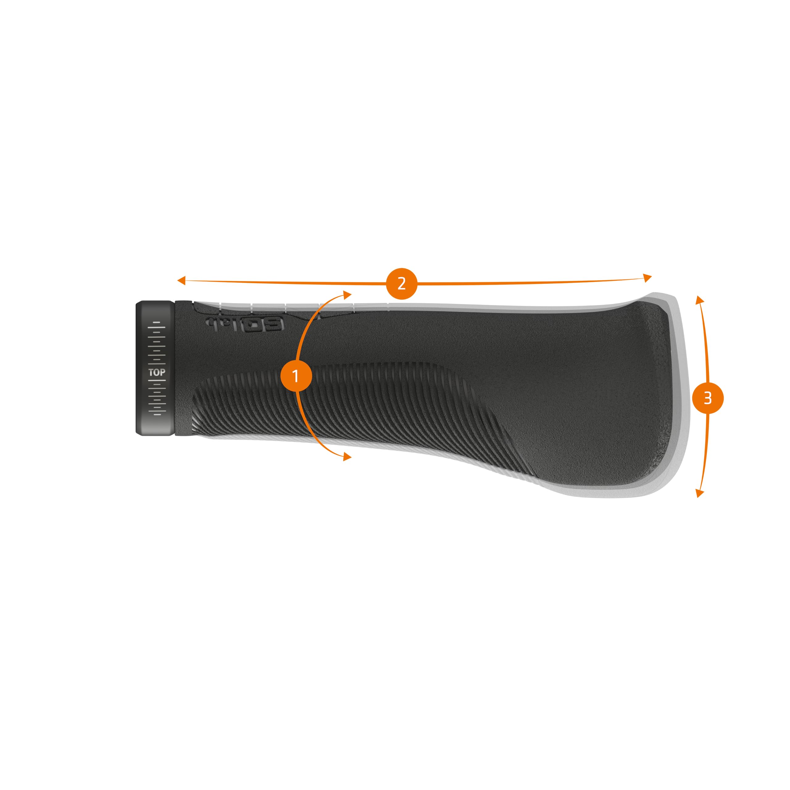 SQlab Trekking Griff 710 2.0, ergonomischer Fahrradgriff in schwarz, Größen S-L