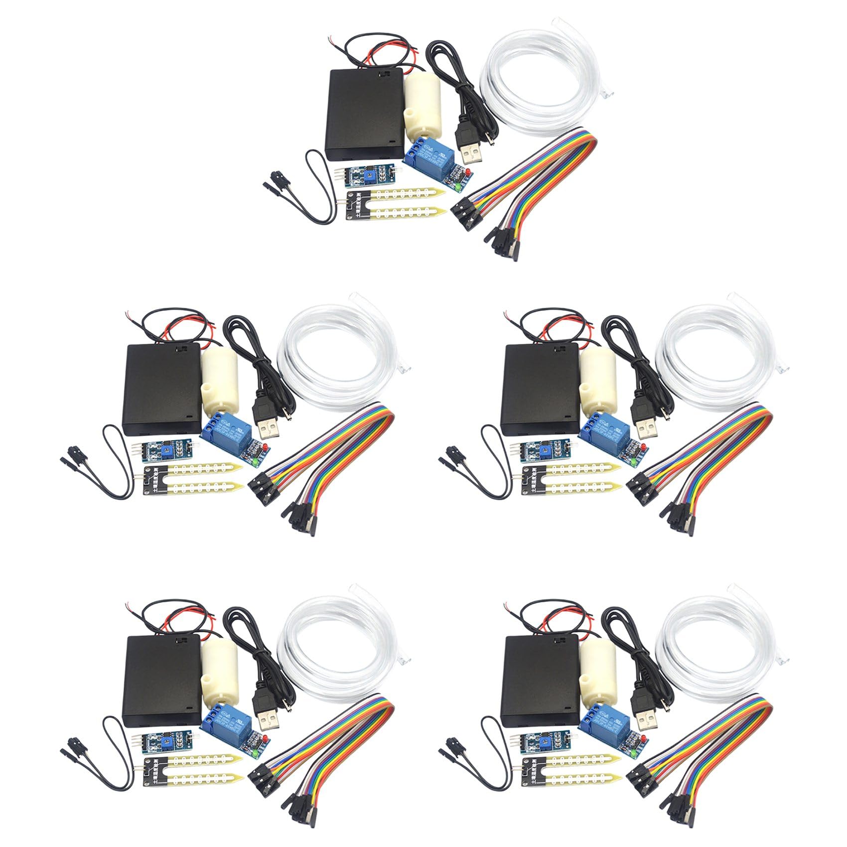 Jnchdghwa As Shown 5X Automatic Irrigation Module Diy Kit Automatic Watering Module Soil Moisture Detection Automatic Water Pumping