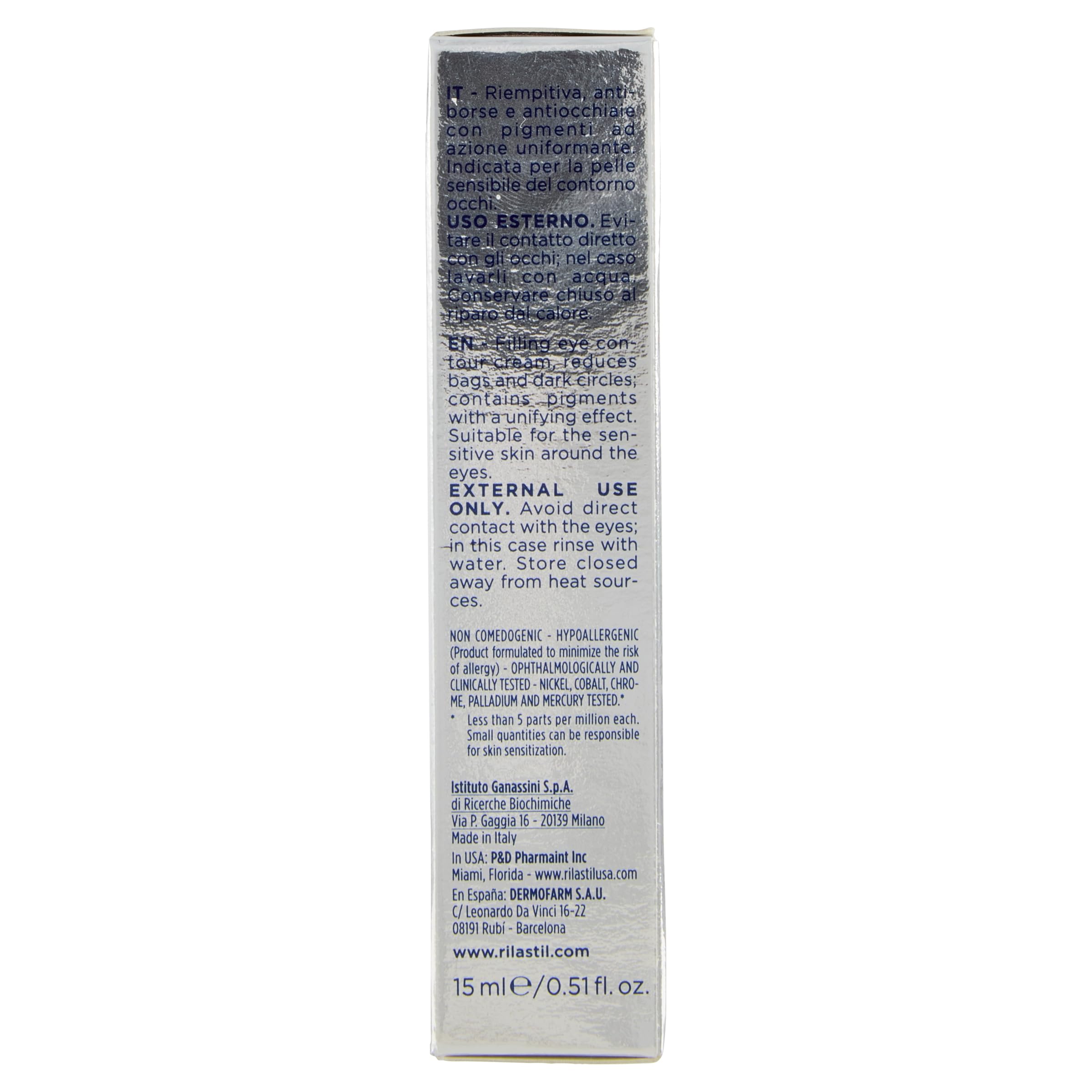 Rilastil Progression (+) - Crema Contorno Occhi Anti-Rughe Uniformante con Collagene Biotech e Acido Ialuronico, 15ml