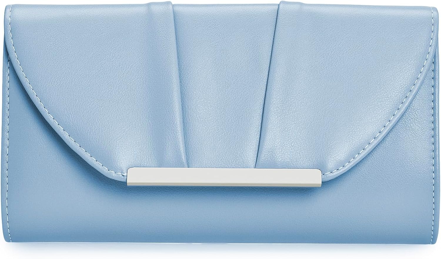 Women Evening Bag Dressy Formal Handbag Pleated PU Clutch Purse for Wedding/Prom/Party/Black-tie Events
