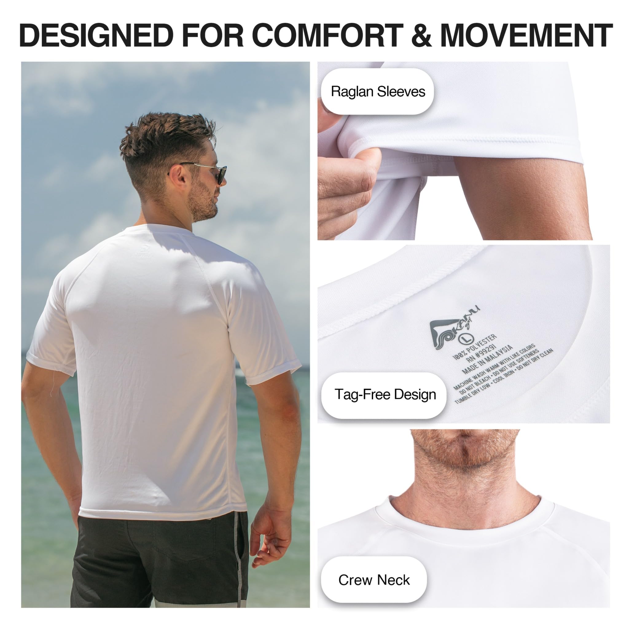 Kanu Surf Camisa de protección de Sarpullido para Hombre