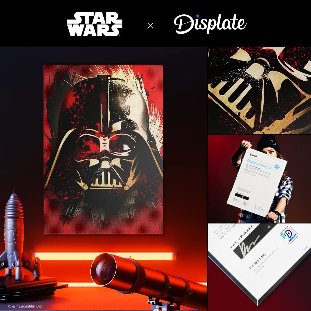 Displate Poster en Métal Monté sur Aimant Star Wars Mandalorian