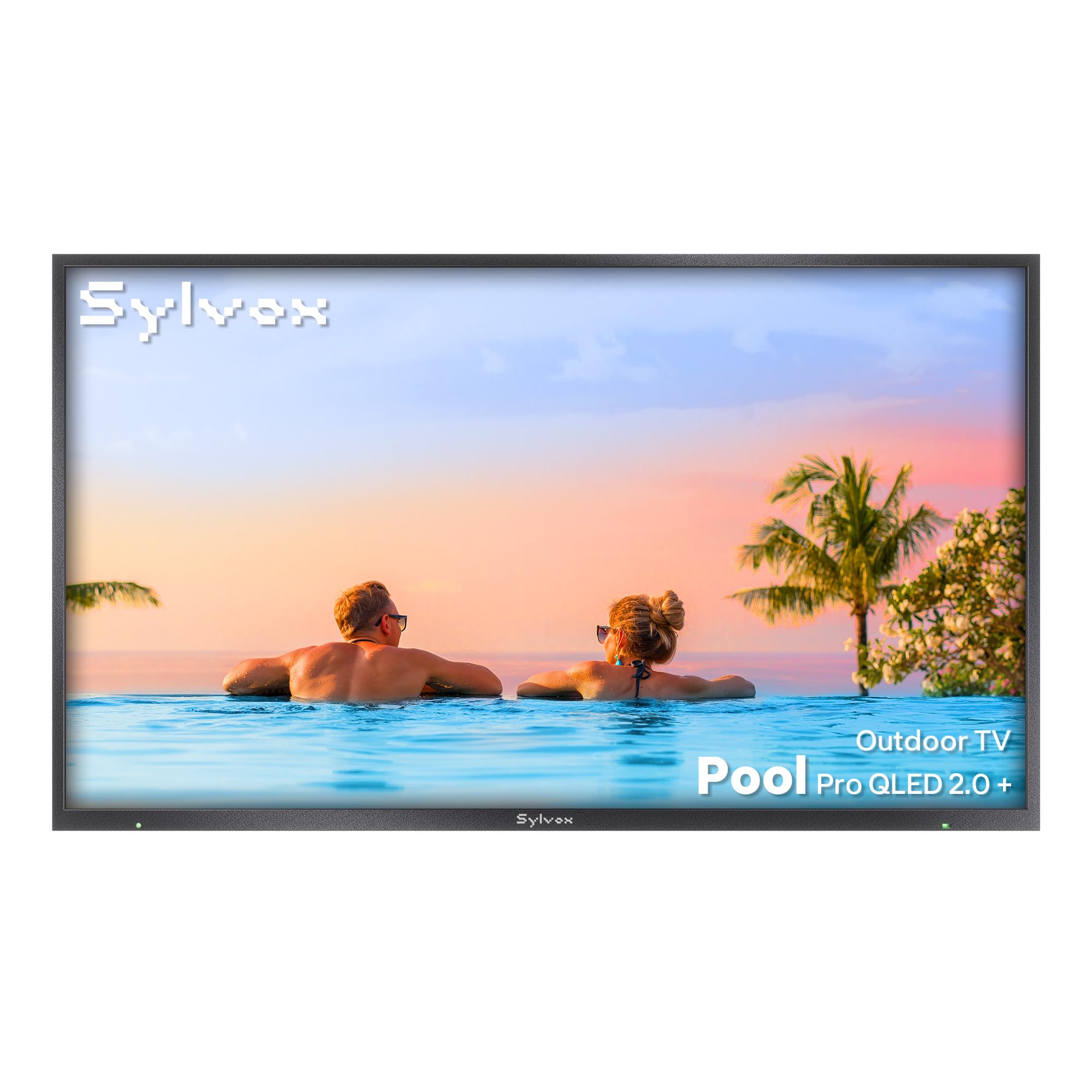 SYLVOX New 75” Outdoor Smart QLED TV, Superior Waterproof Performance, Upgraded Matte Finish for Enhanced Anti-Glare Effect, Full Metal, with Dolby Atoms, 2000nits, Full Sun Pool Pro QLED 2.0+ Series