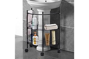 Multi-purpose Enhancing Storage with Pedestal Under Sink Rack
