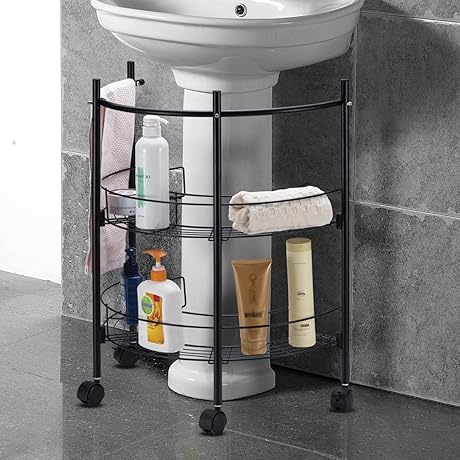 Multi-purpose Enhancing Storage with Pedestal Under Sink Rack