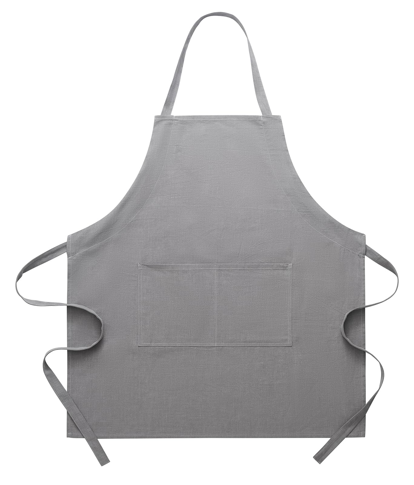 Tobyan Cotton Linen Apron for Women - Adjustable Casual Apron with Pocktes, Great for Florist, Coffee House and Kitchen