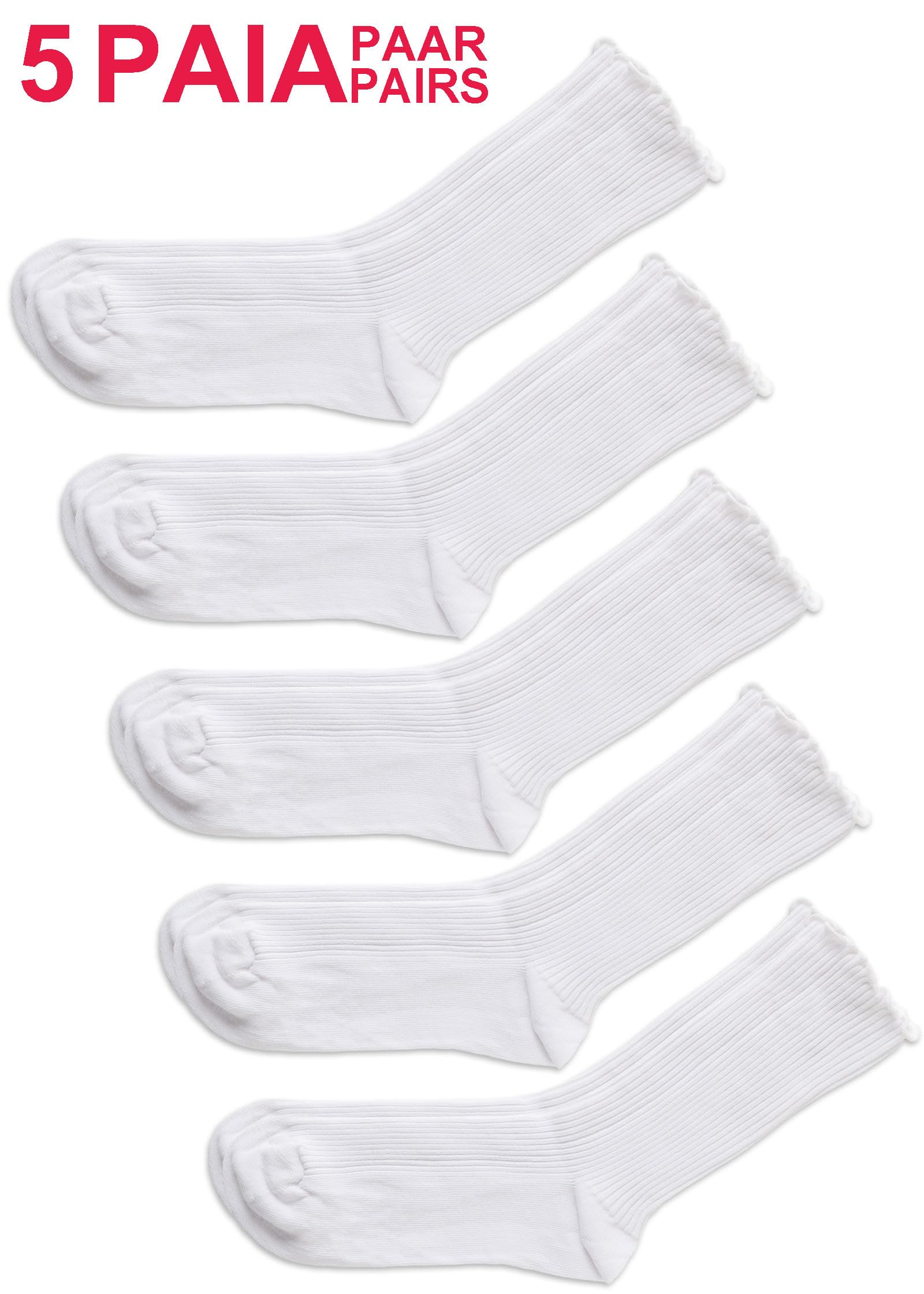 alber's BIO COMFORT - 5 Pares Calcetines Mujer Algodón Bio, 36-41