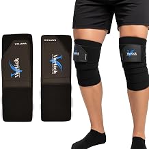 Vartick Knee Wraps for Weightlifting   72  Heavy Duty Elastic Knee Support for Squats, Powerlifting & Bodybuilding   Adjustable Compression Wraps for Strength Training, Joint Protection & Pain Relief