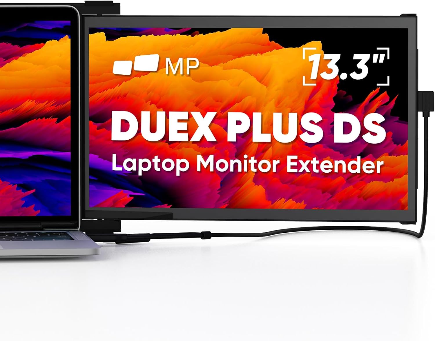 Portable Monitor - Mobile Pixels Duex Plus DS 13.3" FHD 1080P Laptop Monitor Extender, USBA/Type-C/HDMI Plug and Play Laptop Screen for 13"-14.5" Laptops, Windows/macOS/Android/Switch Compatible