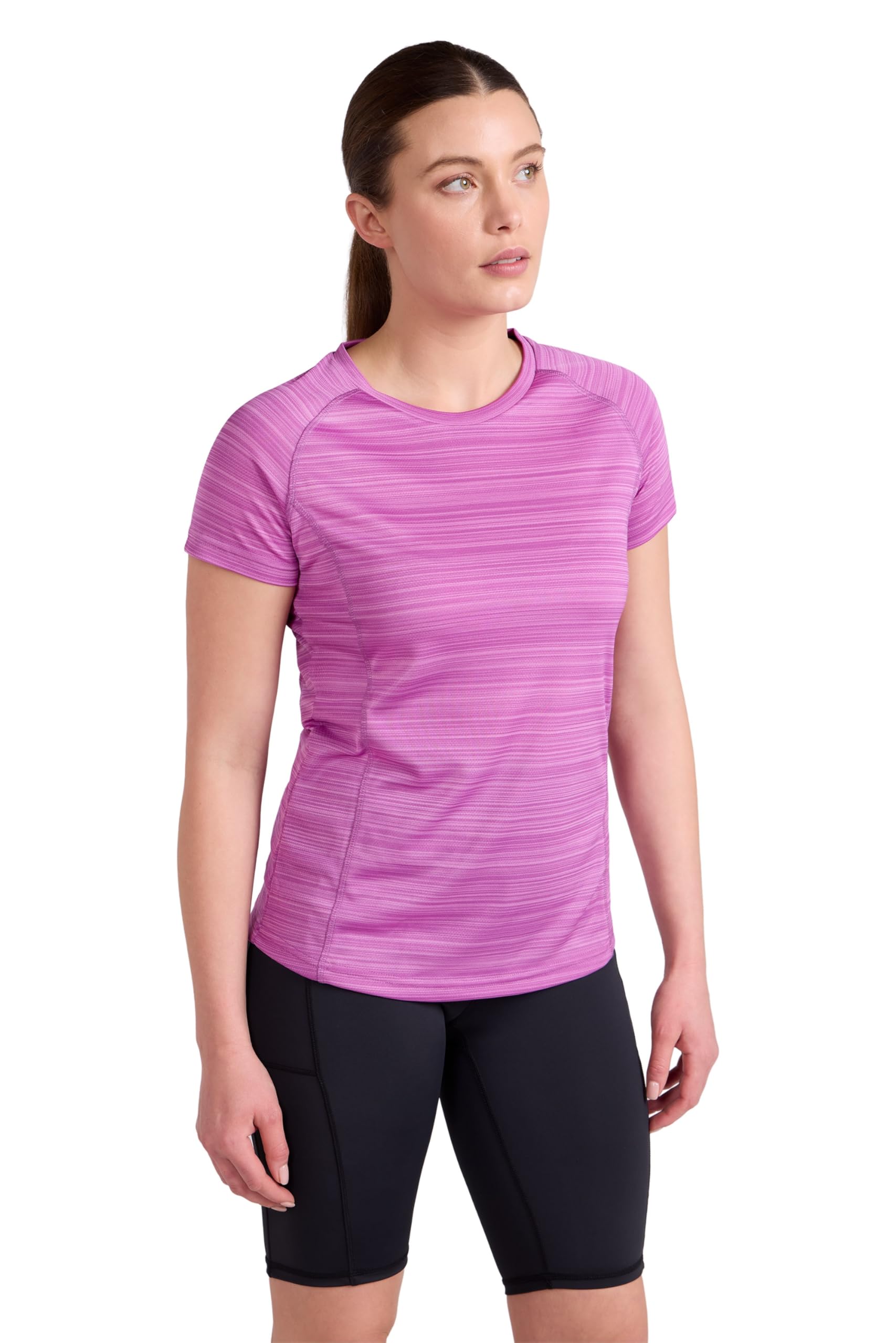 Endurance Striped Womens Tee - Purple