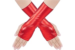 Shiny Fingerless Metallic Gloves