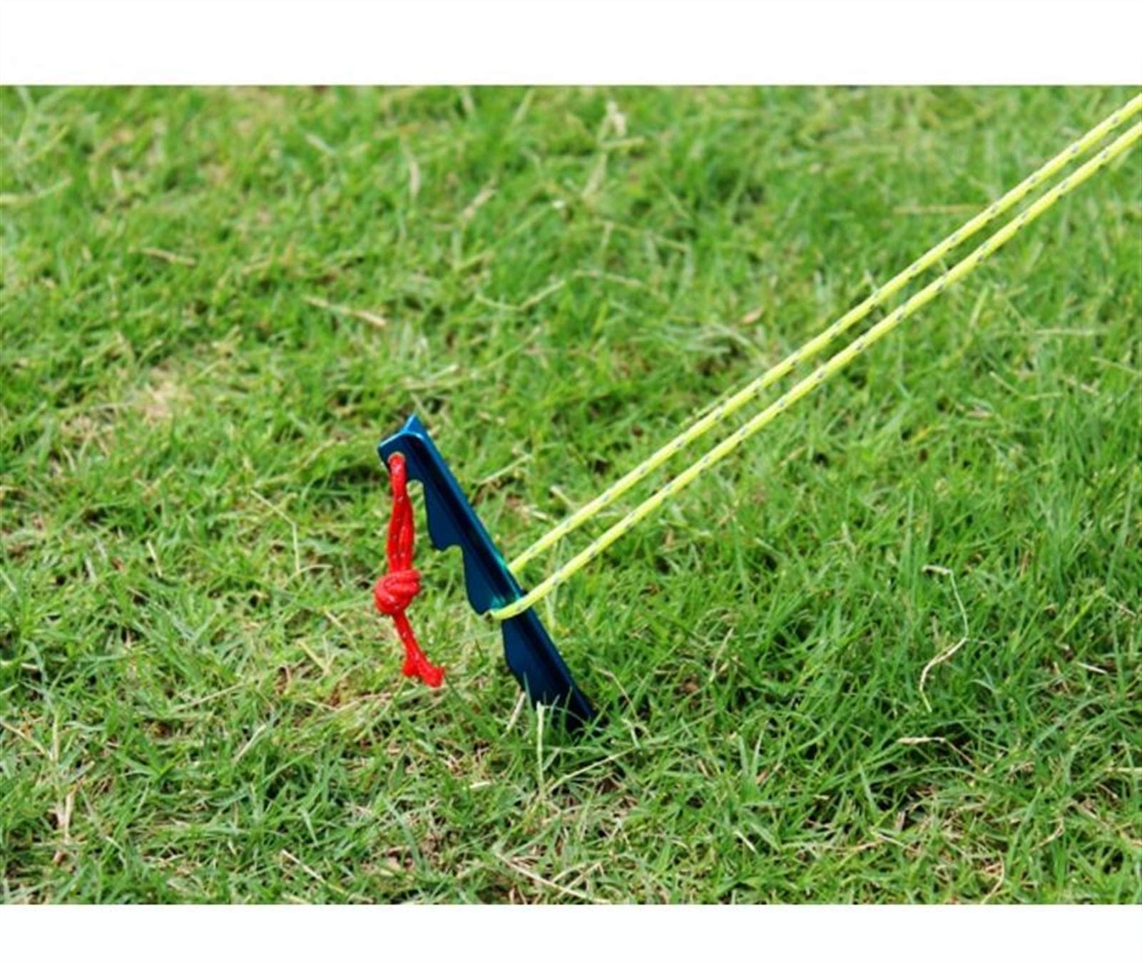 Piquets pour tente - 8 pièces Professionnel 18 cm Clou réglable pour tente en alliage d'aluminium Piquet Corde Équipement de camping Accessoires pour tente pour jardin