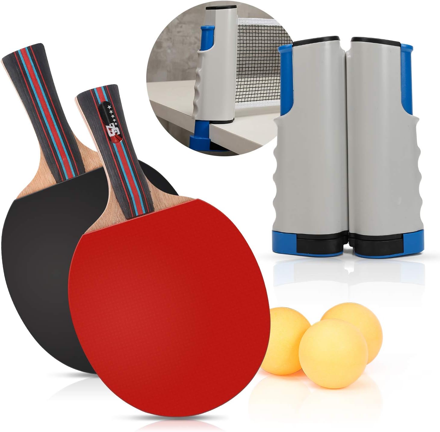 set da ping pong per qualsiasi tavolo