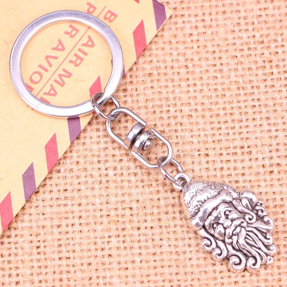 20 Stücke Schlüsselanhänger 32 X 19 Mm Weihnachten Weihnachtsmann Anhänger DIY Männer Schmuck Auto Schlüsselanhänger Ring Halter Souvenir Für Geschenk