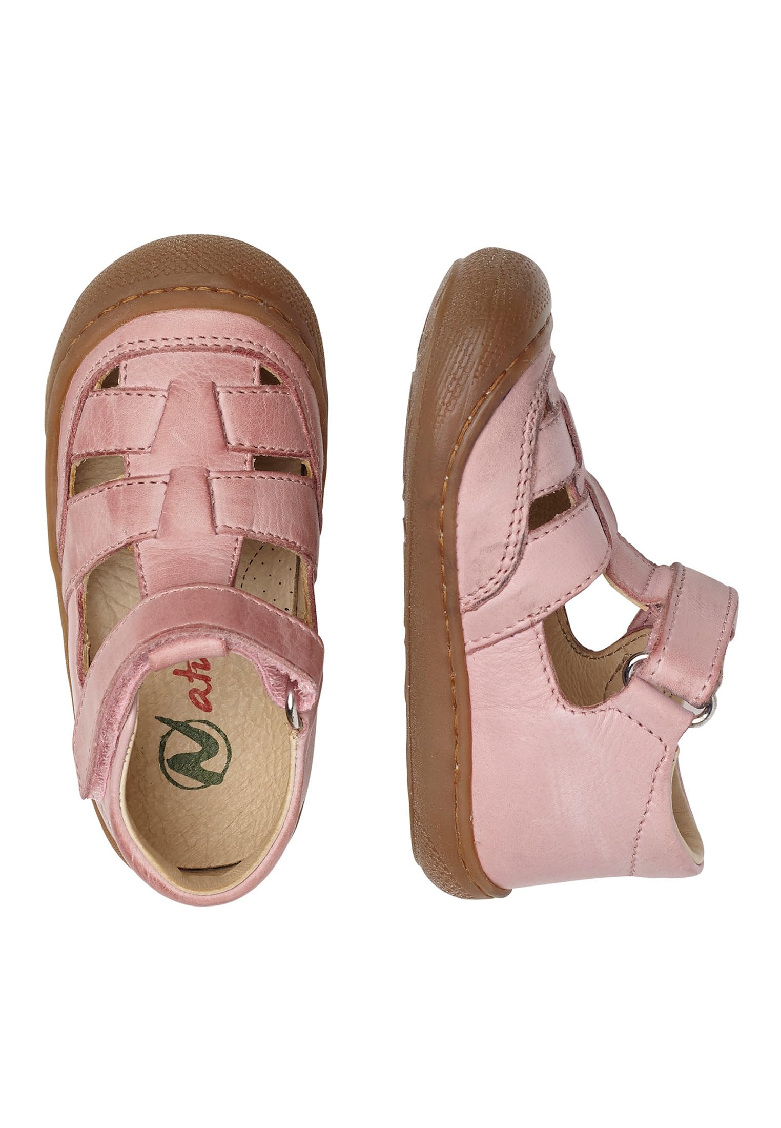 Naturino Lauflernsandalen aus Leder mit Margeritenprint