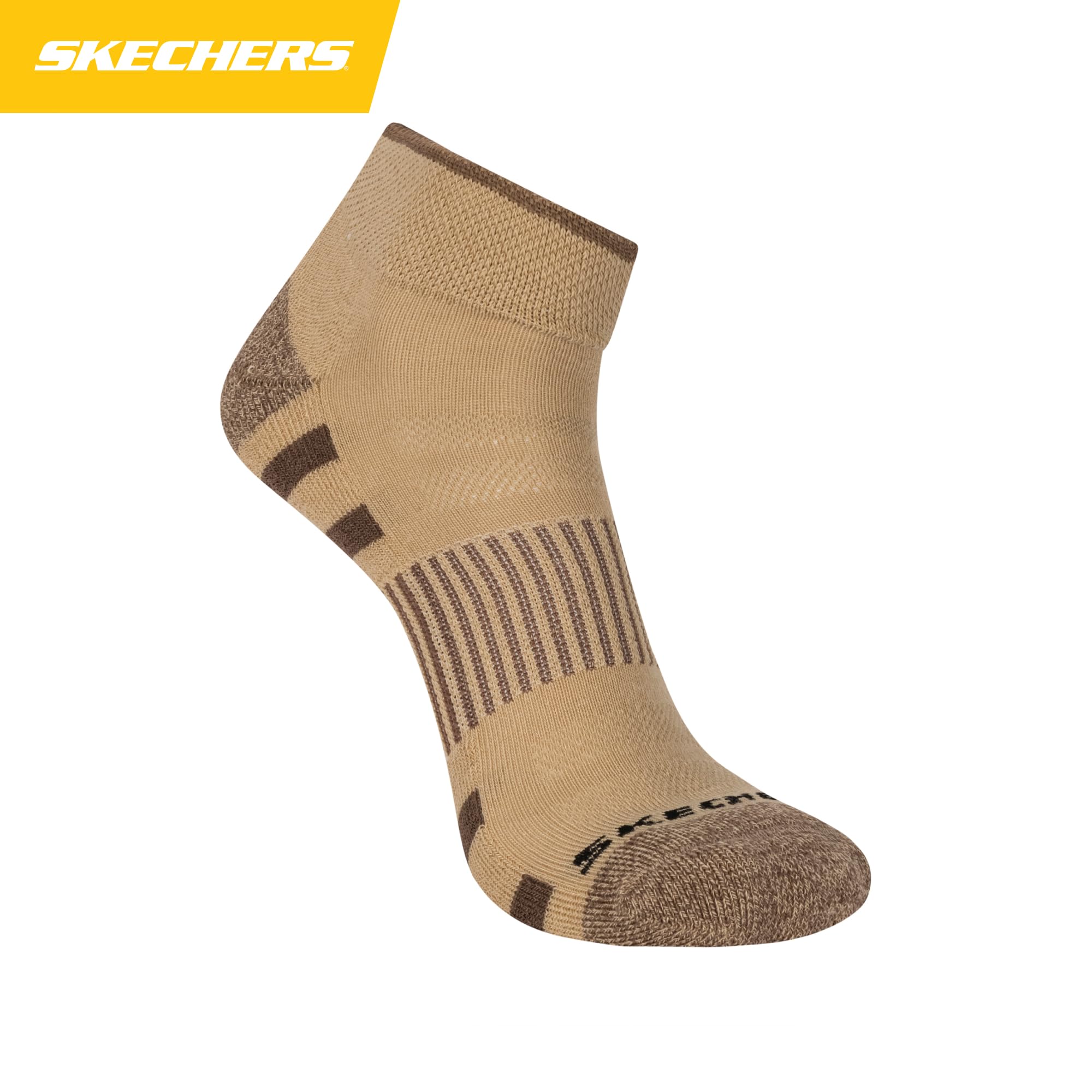Skechers 8-pack Work Collection Quarter Crew Socks, Extended Cushion & Mesh Ventilation Calcetines Hombre